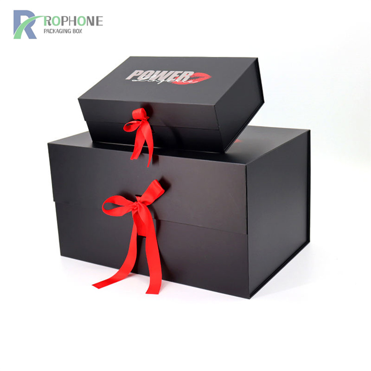coffrets cadeaux pliables noirs
