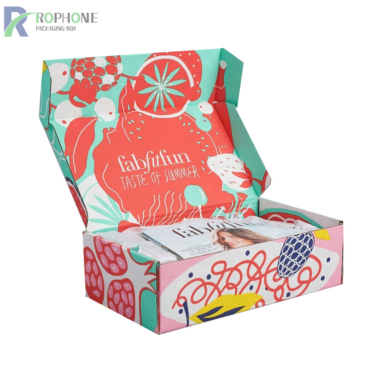 boîtes aux lettres en carton ondulé colorées