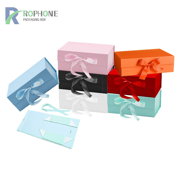 coffrets cadeaux pliables avec ruban