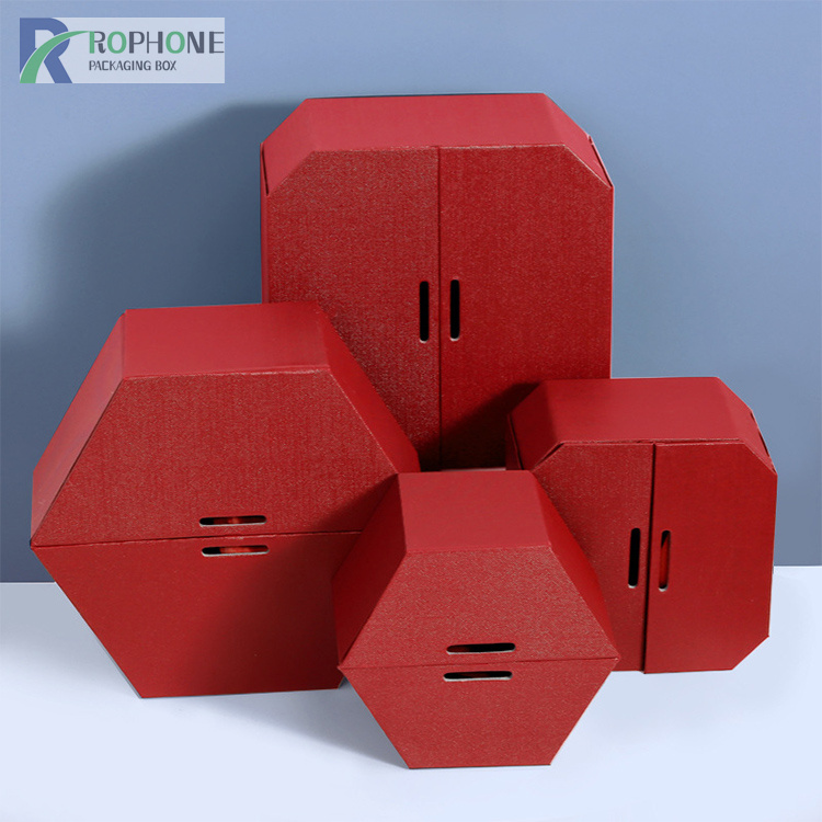 boîtes hexagonales en gros